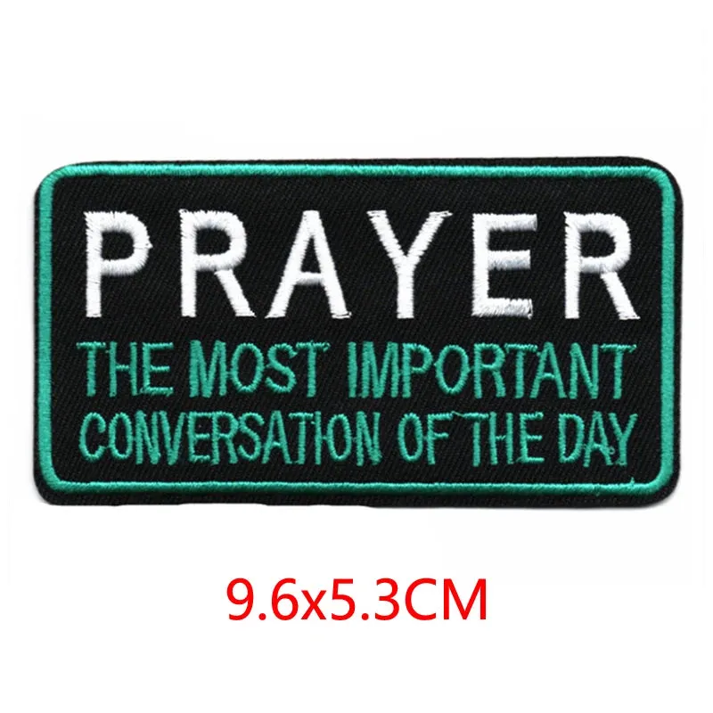 Alr™ Embroidered Iron-On Patch, Prayer