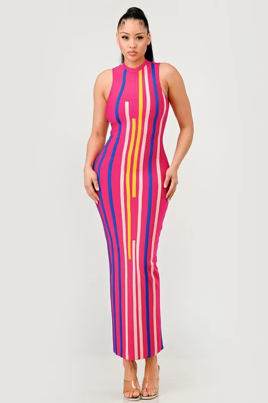 ATHINA Sunset Boulevard Maxi Bodycon Dress