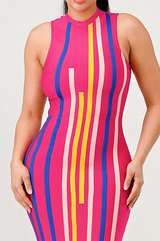 ATHINA Sunset Boulevard Maxi Bodycon Dress