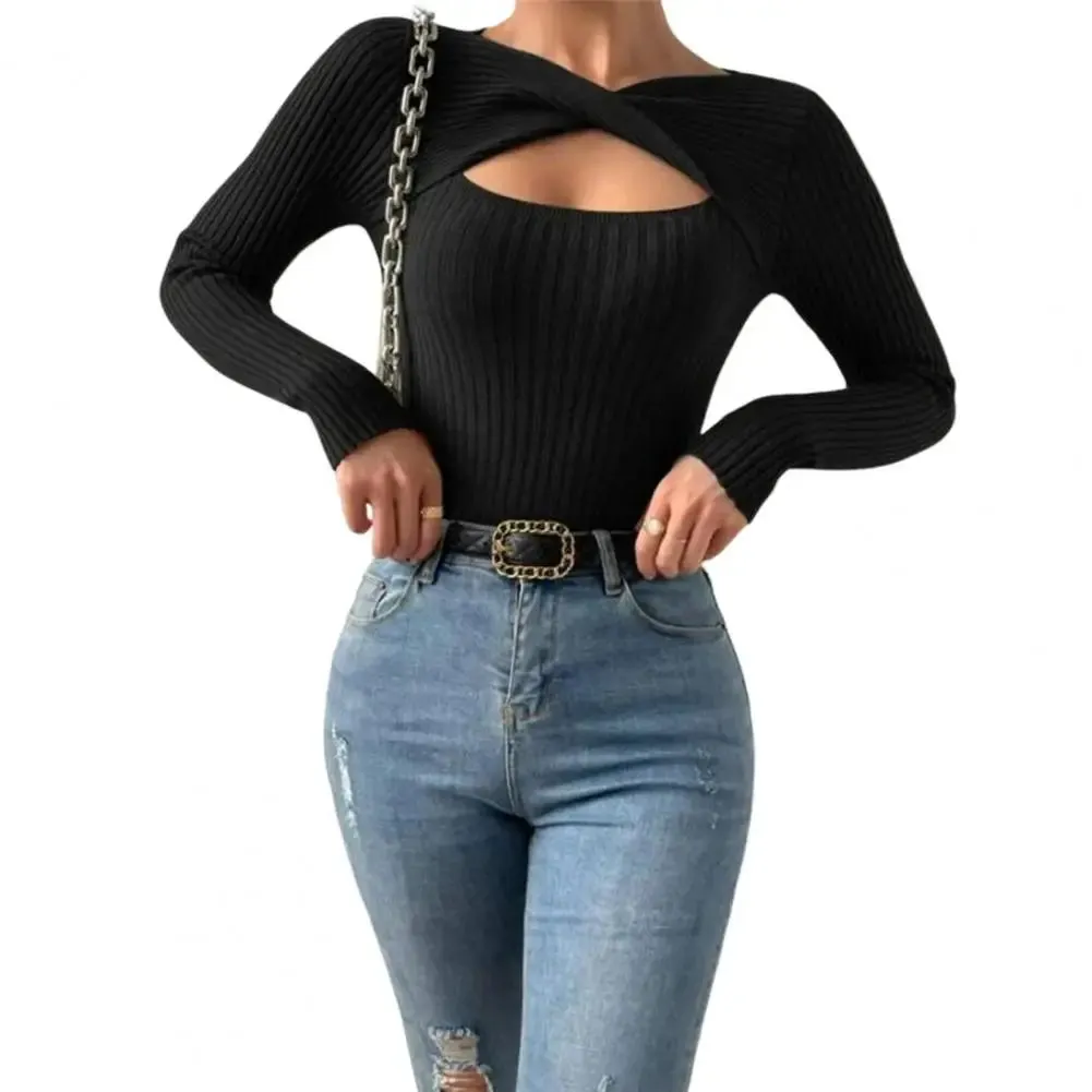 CHICMY-Trendy Lady Base Top Slim Fit Thermal Knitted Anti-pilling Spring Top