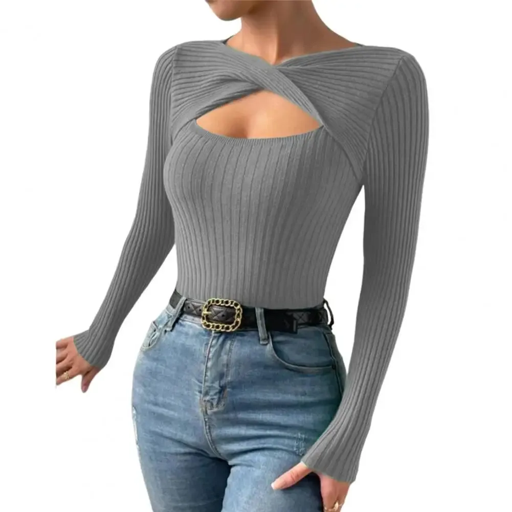 CHICMY-Trendy Lady Base Top Slim Fit Thermal Knitted Anti-pilling Spring Top