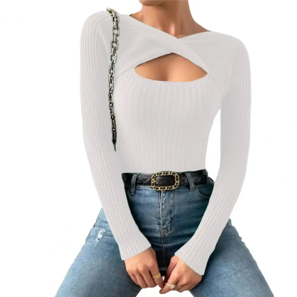 CHICMY-Trendy Lady Base Top Slim Fit Thermal Knitted Anti-pilling Spring Top