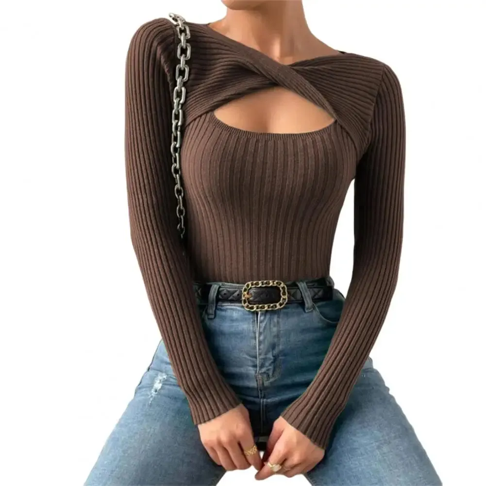 CHICMY-Trendy Lady Base Top Slim Fit Thermal Knitted Anti-pilling Spring Top