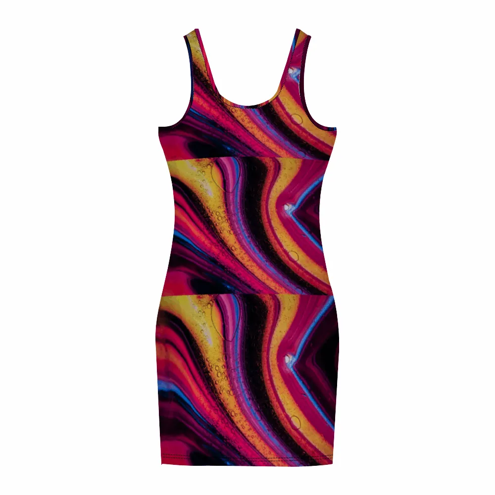 COLOR ME WAVY:  Women's Tank Dress Stylish Sleeveless Dress