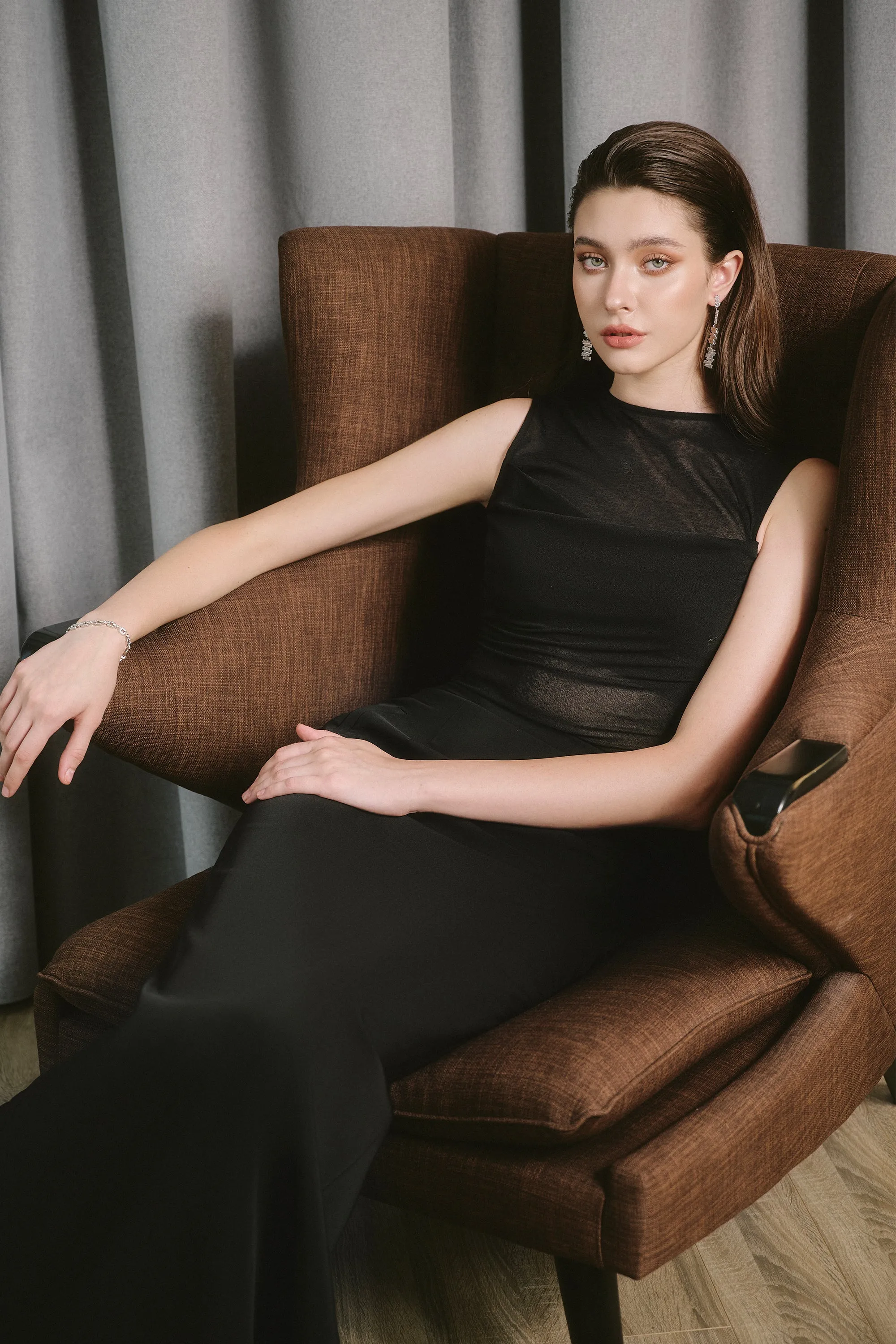 Dune Bodycon Sleeveless Foam Spandex Top