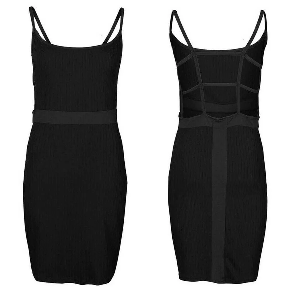FashionSierra - Women Sexy Summer Bandage Bodycon Strappy Dress Ladies Summer Boho Backless Stretchy Package Hip Slim Sundress