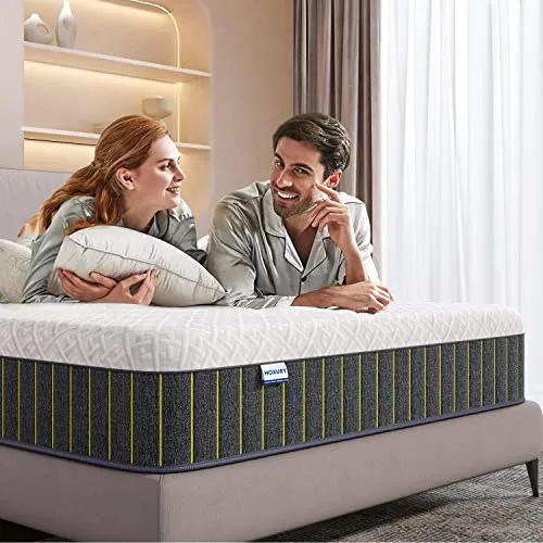 HOXURY Queen Mattress, 10 Inch Hybrid Mattress with Memory Foam and Individual Pocket Springs, CertiPUR-US Certified Medium Firm Breathable and Pressure Relief Queen Bed in a Box
