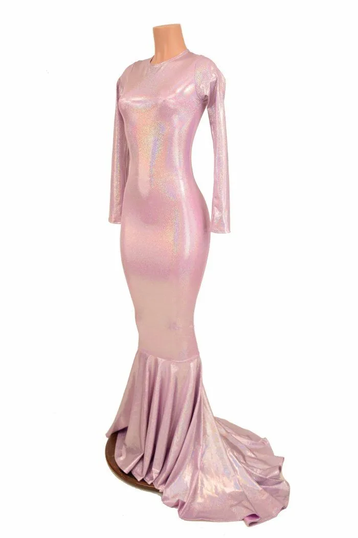 Lilac Back Zipper Gown