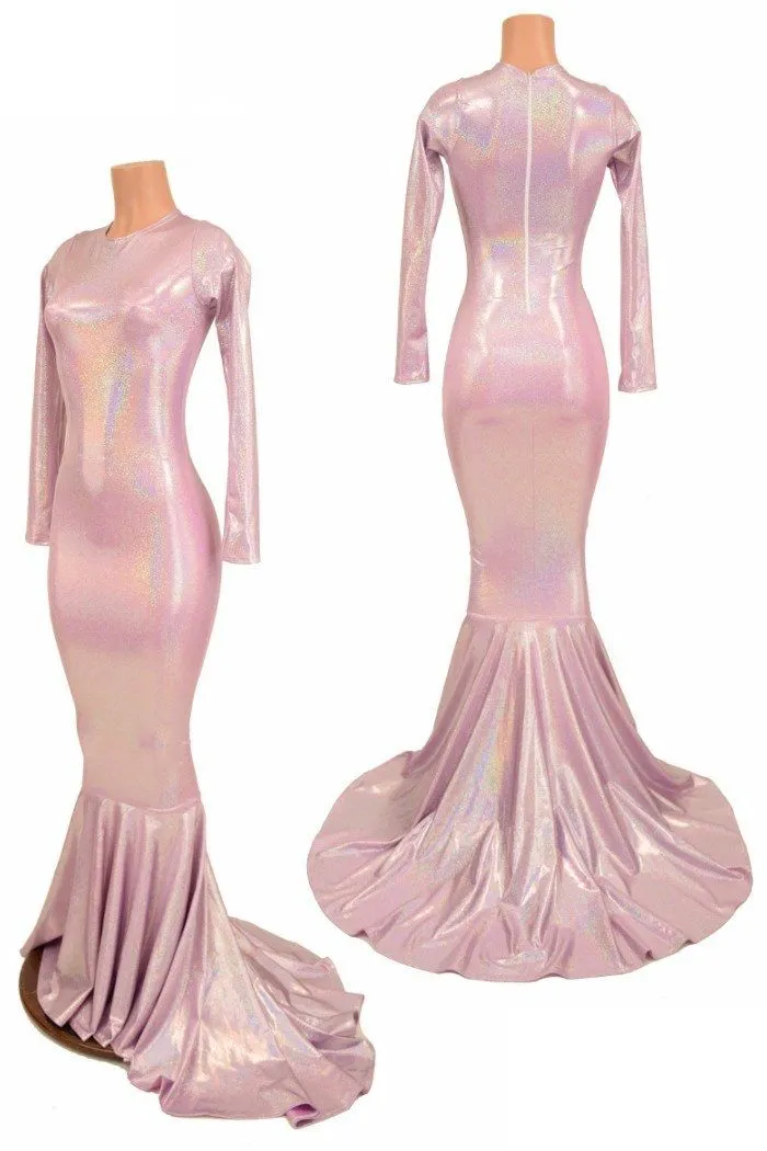 Lilac Back Zipper Gown