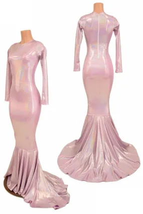 Lilac Back Zipper Gown
