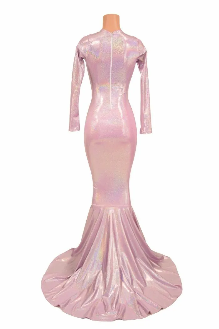 Lilac Back Zipper Gown