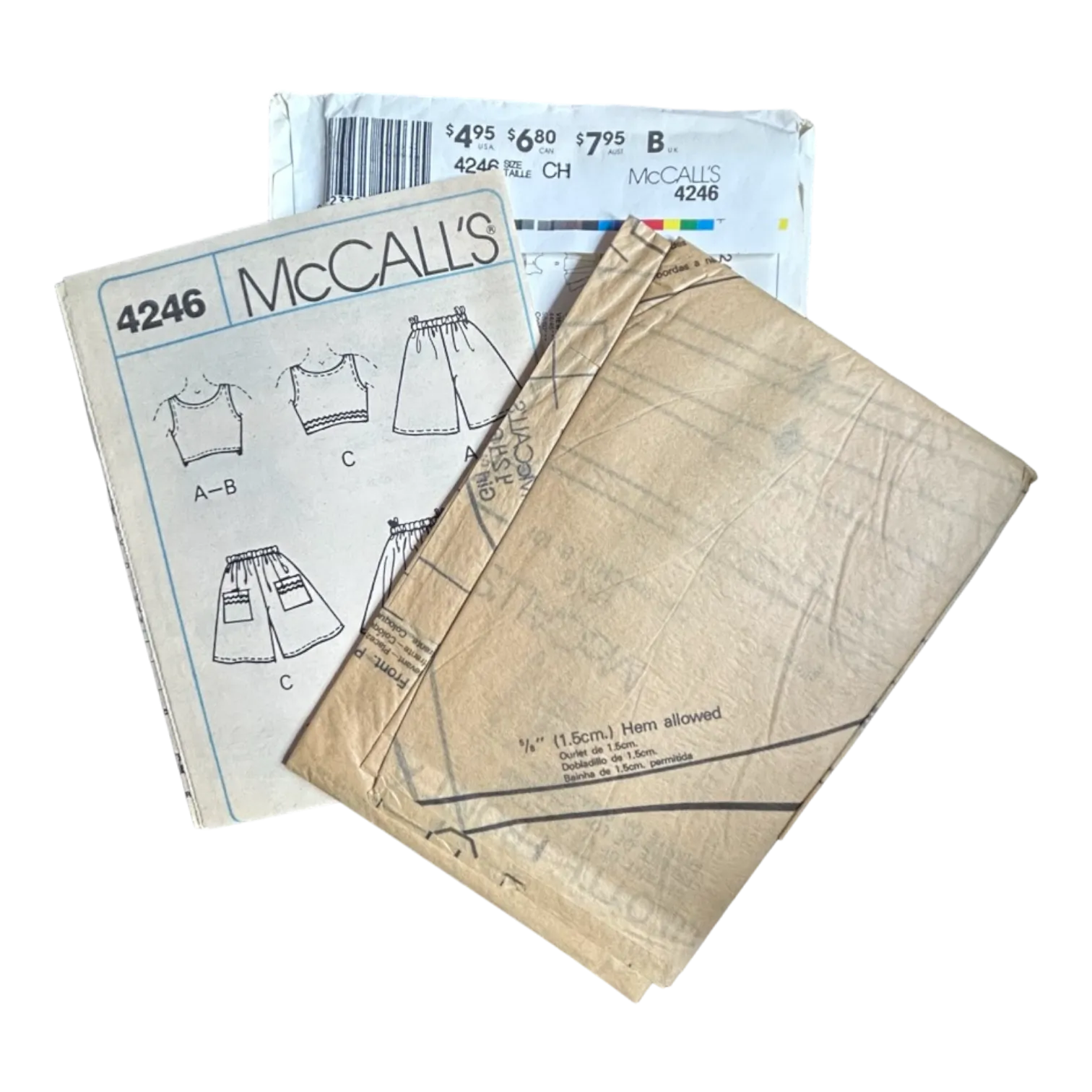 McCall's 4246 Girls' Two Piece Dress (Top, Skirt, Culottes) Pattern - Size 7-8-10