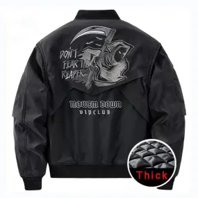 Men's Functional Embroidered Flight Jacket – Stylish Loose Fit Jacket
