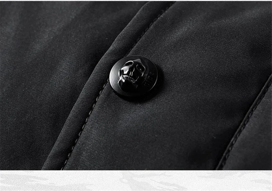 Men's Functional Embroidered Flight Jacket – Stylish Loose Fit Jacket