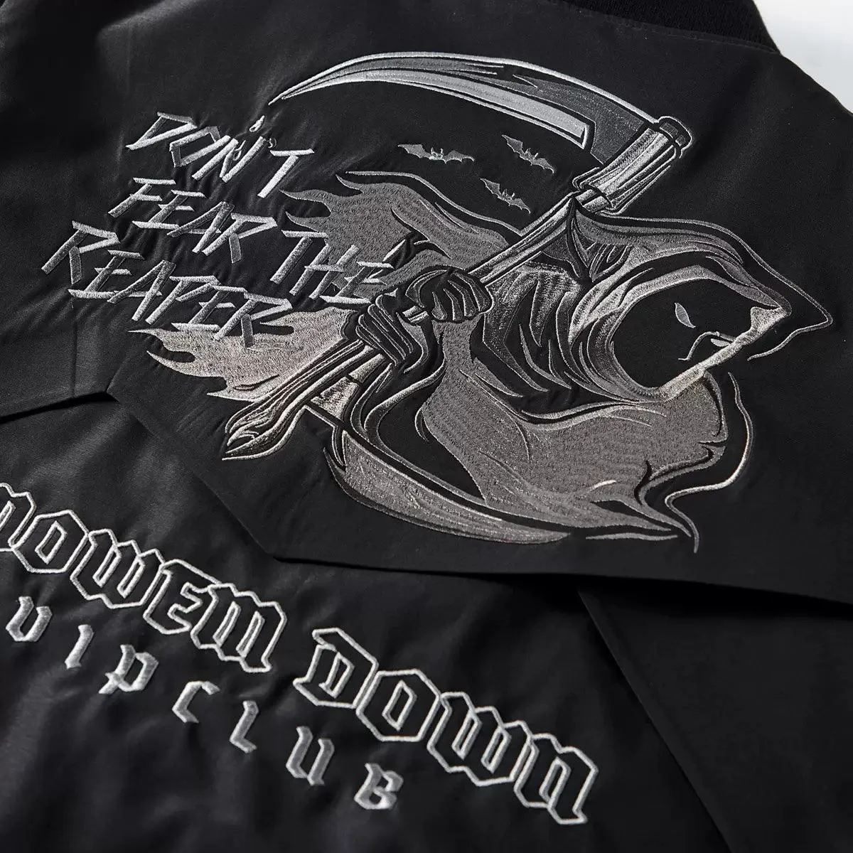 Men's Functional Embroidered Flight Jacket – Stylish Loose Fit Jacket