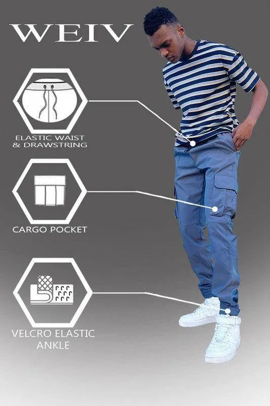 Mens Peacock Iridescent Jogger Pants