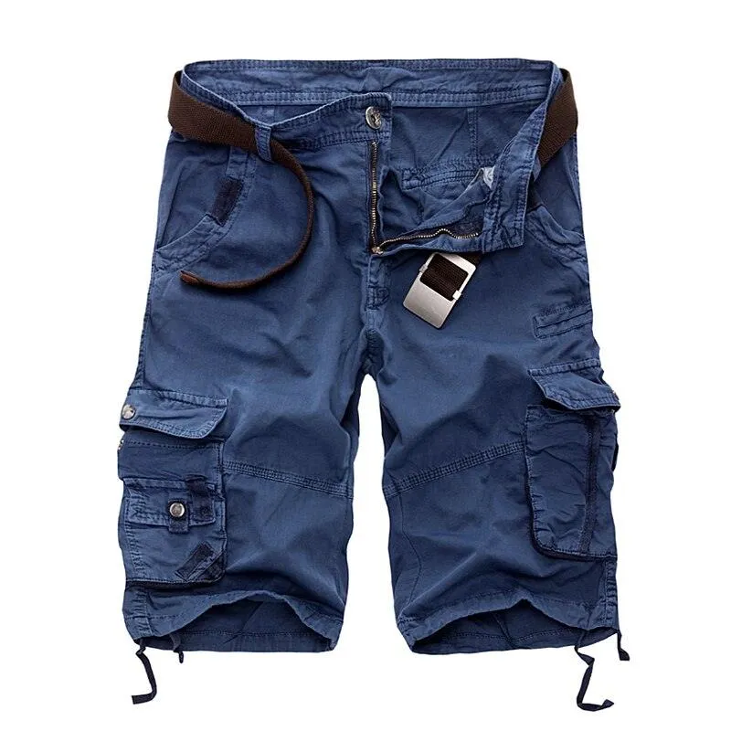 Mens Plaid Beach Shorts Casual Camo Bermuda Cargo Shorts