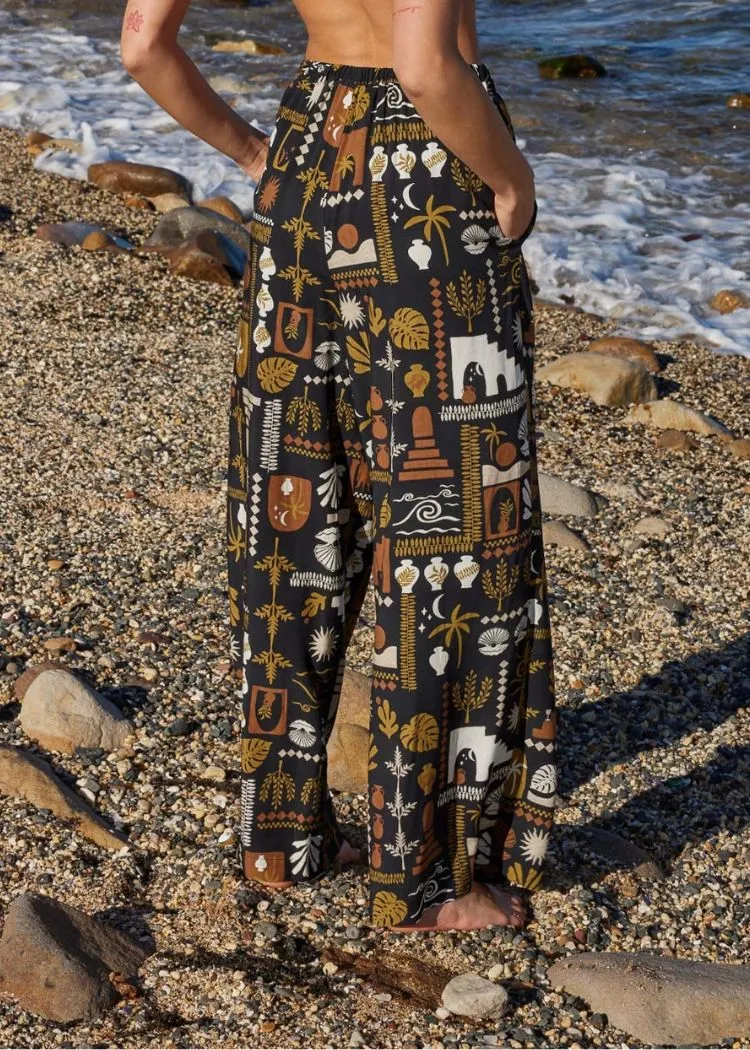 Minkpink Makai Pants - Black Print