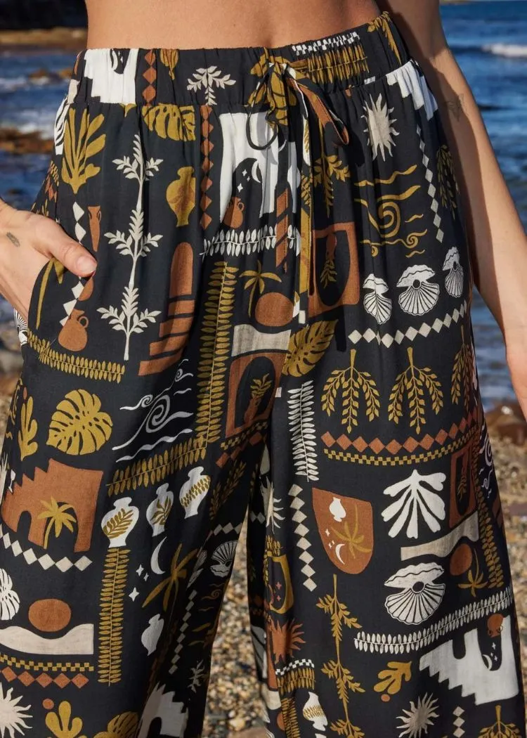 Minkpink Makai Pants - Black Print
