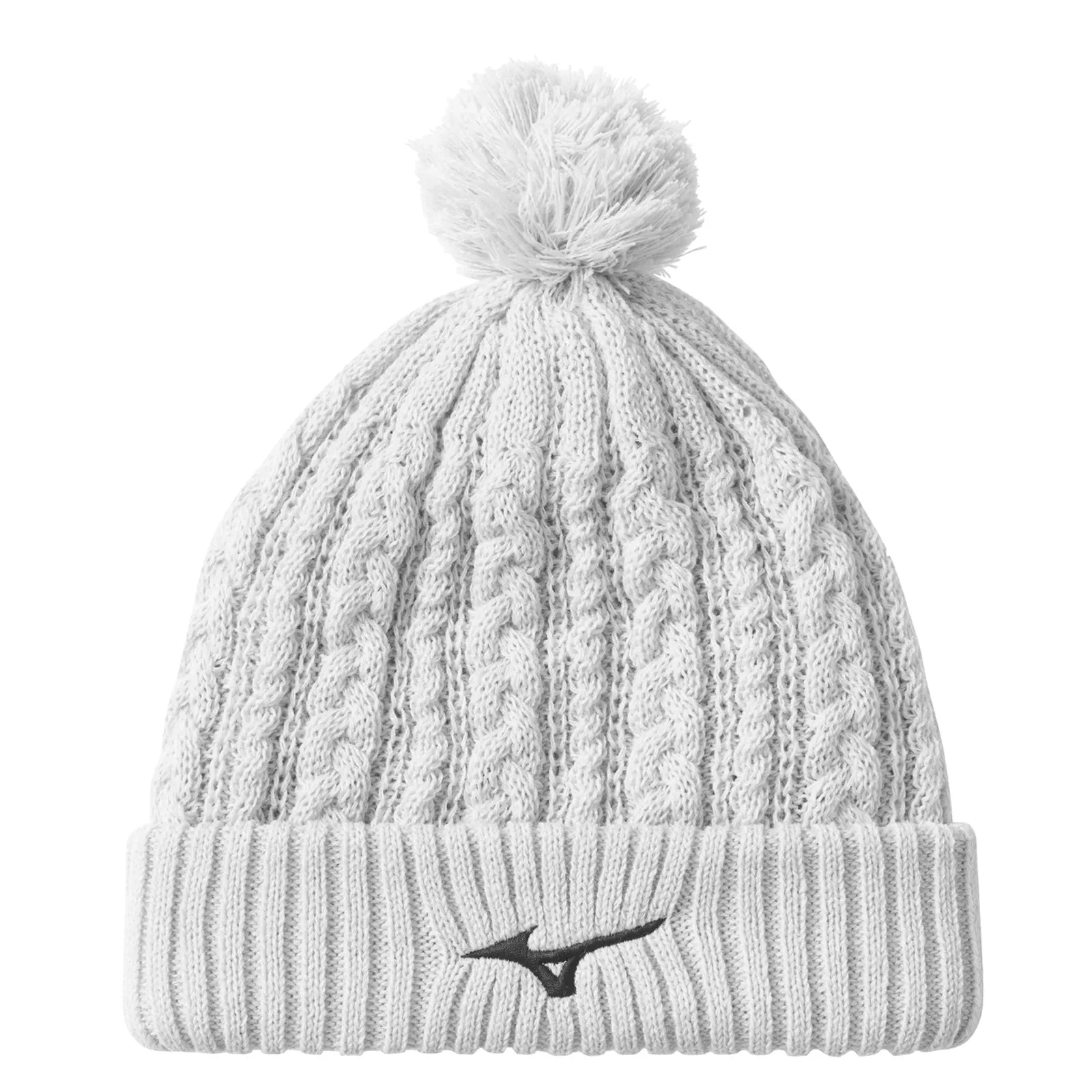 Mizuno Mens Knit Bobble Pom Beanie