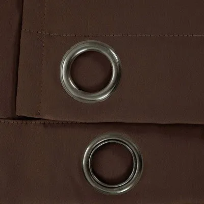 New - Set of 2 (84"x52") Insulated Grommet Blackout Window Curtain Panels Brown - Lush Décor
