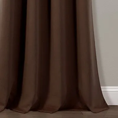 New - Set of 2 (84"x52") Insulated Grommet Blackout Window Curtain Panels Brown - Lush Décor