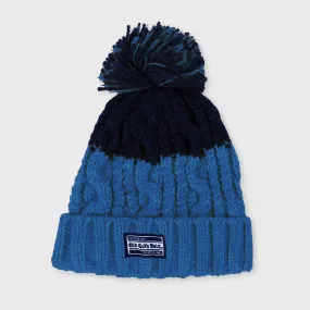Old Guys Rule Apres Knit Beanie Hat - One Size - Navy/Azure Blue