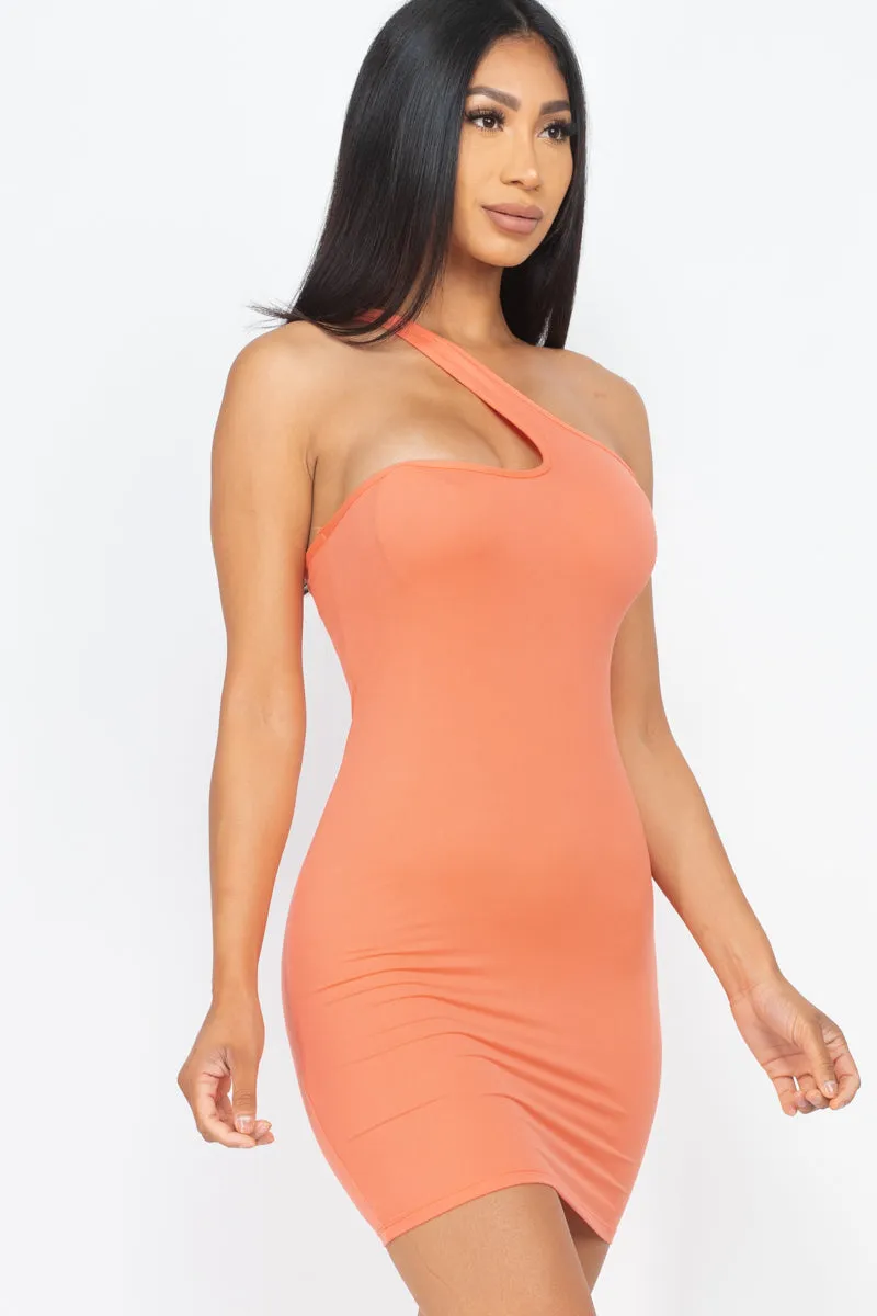 One Shoulder Bodycon Mini Dress