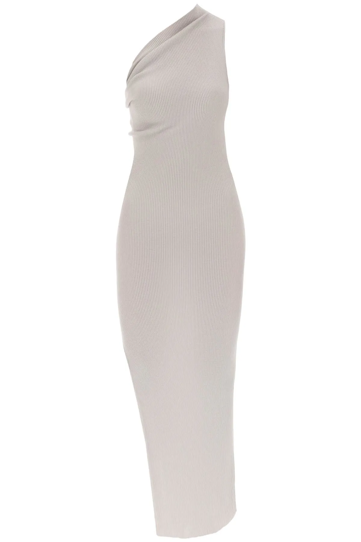 One-Shoulder Ribbed Knit Dress