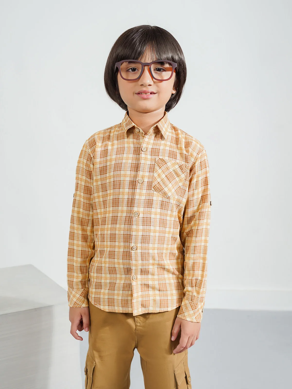 "SHOKO" Checked Regular Fit Casual Shirt