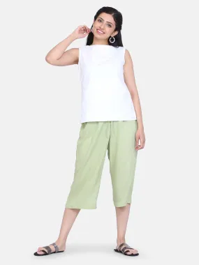 Rayon Green Culottes - Minty