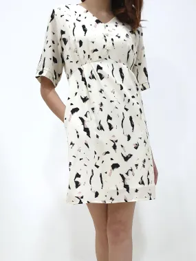 Safari Print Dress - Beige (Non-returnable)