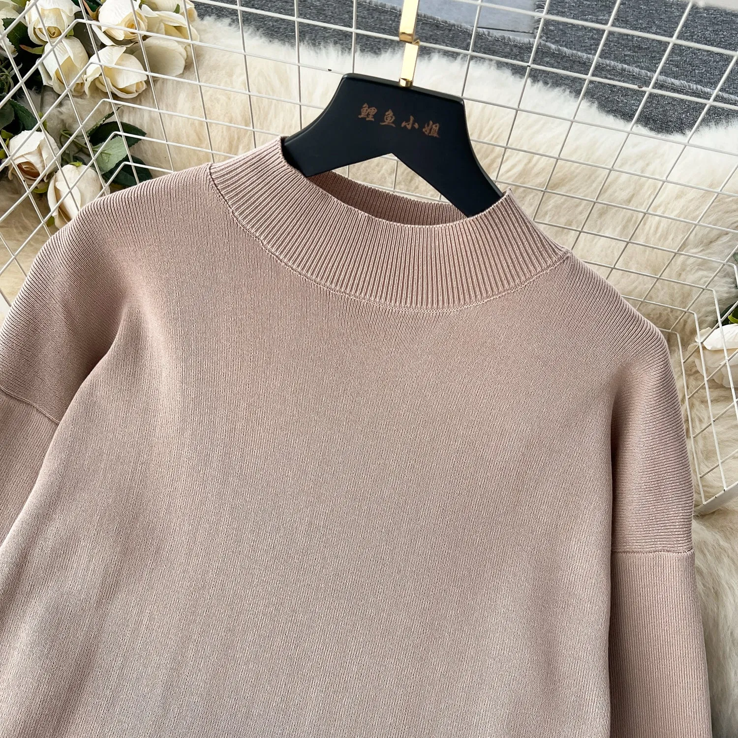 Shawl Cardigan&Knitted Dress 2Pcs