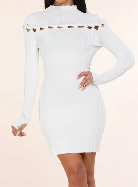Snow White Sweater Mini Dress