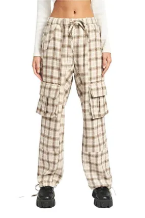 Squared Cargo Pants With Drawstrings