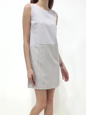 Stripes Bottom Shift Dress - Grey (Non-returnable)