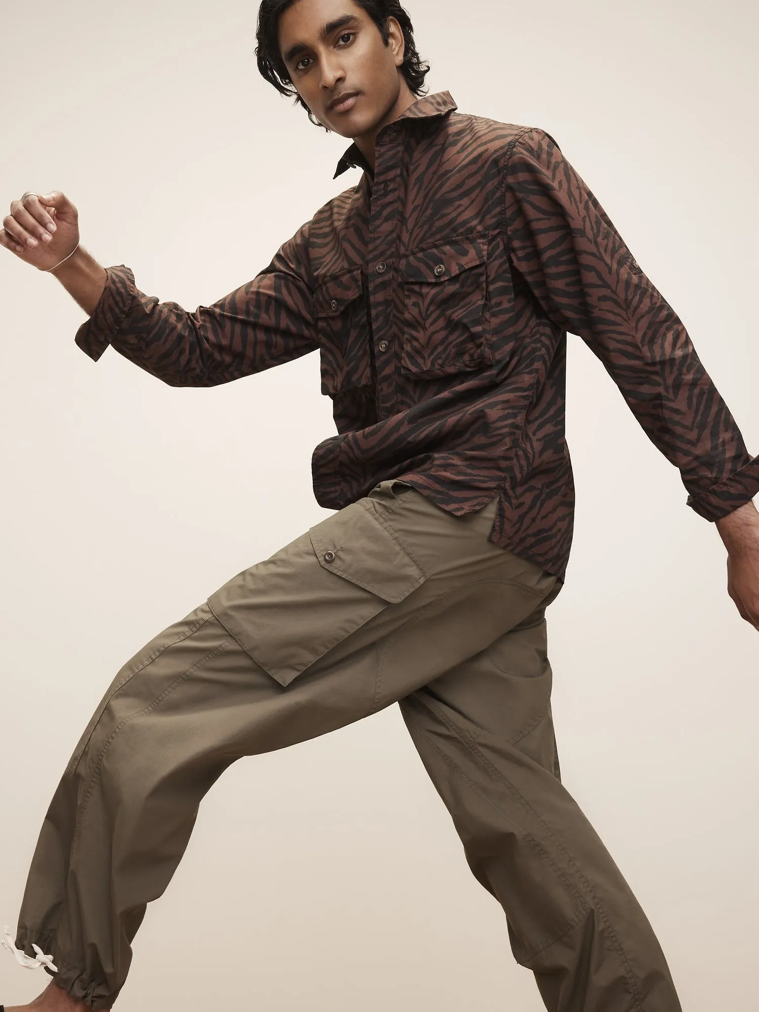 The White Lotus Relaxed Poplin Cargo Pants