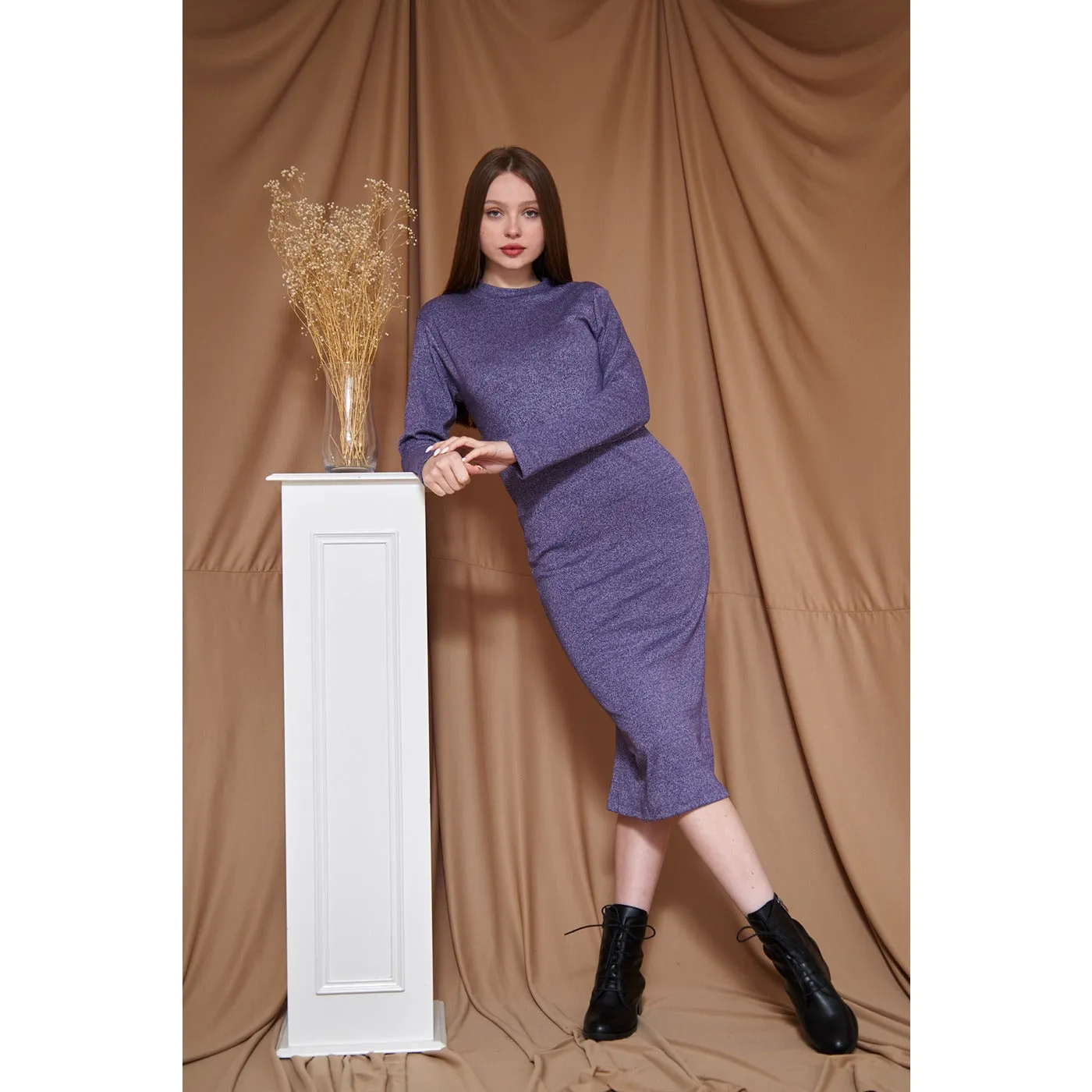 Violet Melange Long Dress