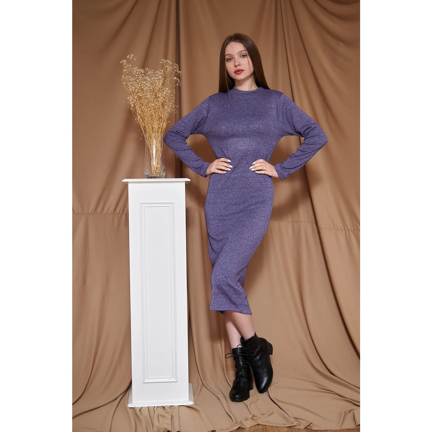 Violet Melange Long Dress