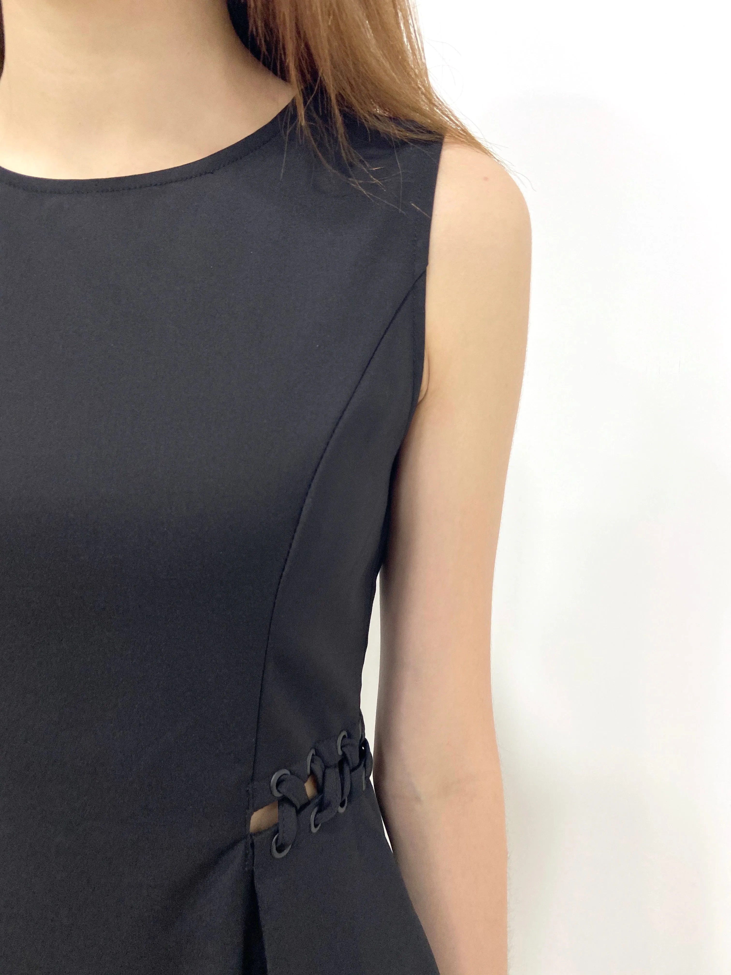 Weaved Lace Waist Dress (Non-returnable)